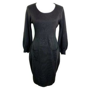 OD'Lover Balloon Sleeve Pockets Sweater Dress